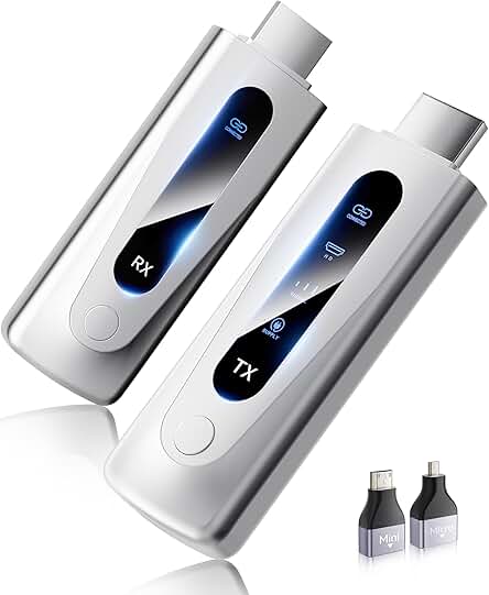 2025 Upgraded Wireless HDMI Transmitter and Receiver 328FT/100M