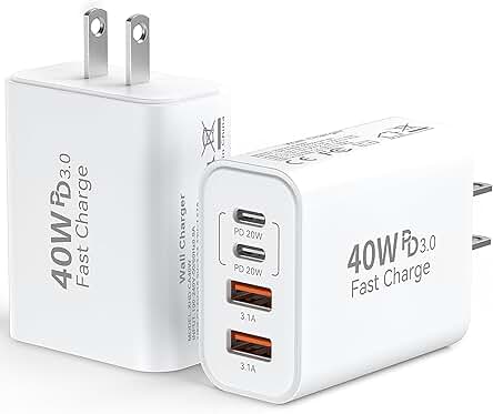 USB C Wall Fast Charger Block