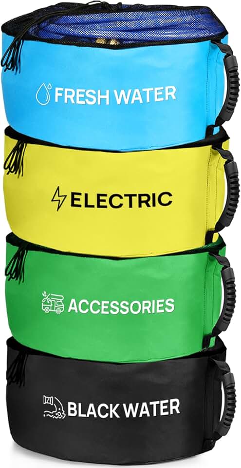 4 Pack Waterproof RV Hose Storage Bags