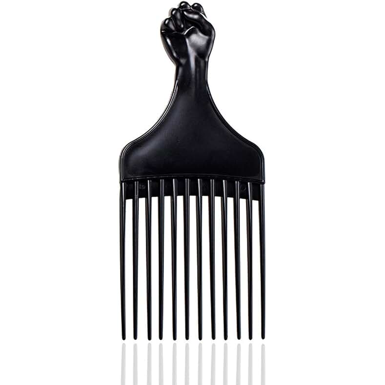 Black Soft 'N Style Hair Pick for Styling Women's and Men's Curly Hair