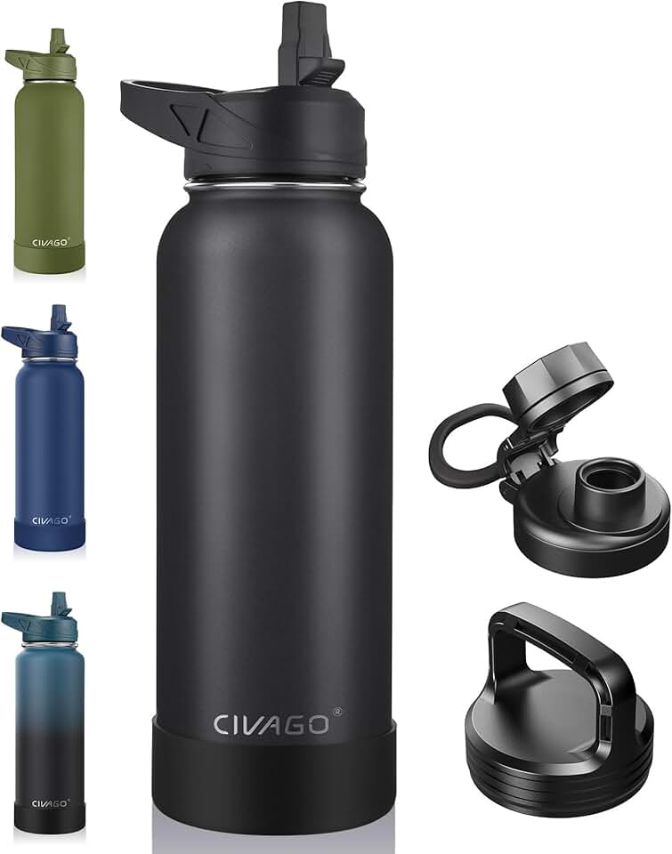 CIVAGO 40 oz Insulated Water Bottle With Straw