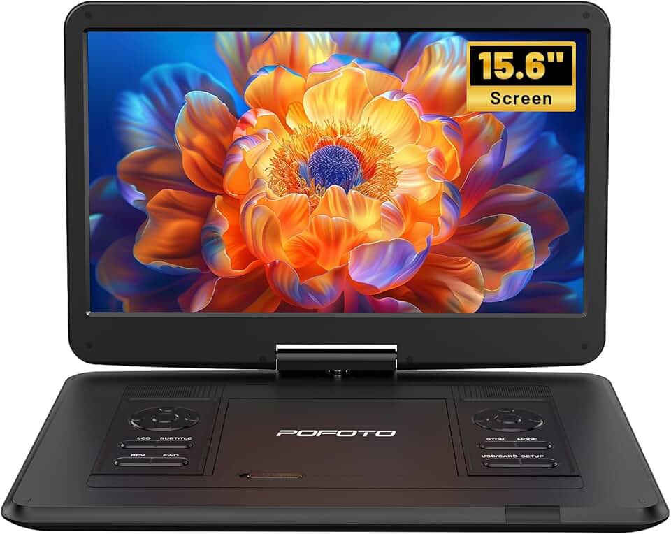 17.5” Portable DVD Player with 15.6” Large HD Screen