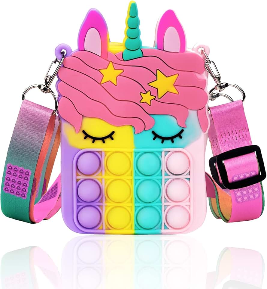 Civan Unicorn Pop It Purse Fidget Toys for Girls