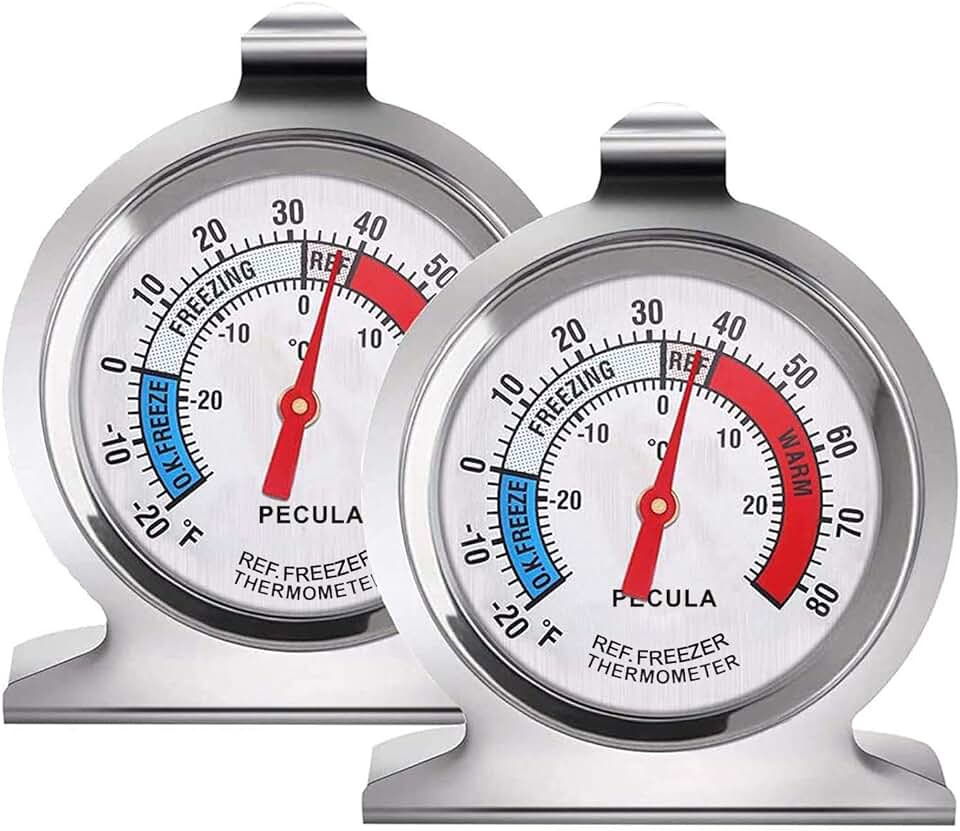 2 Pack Refrigerator Thermometer