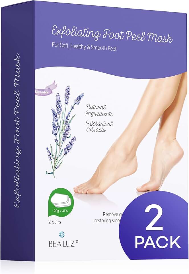 2 Pairs Foot Peel Mask Exfoliant for Soft Feet in 1-2 Weeks