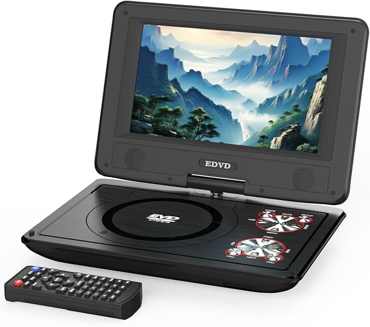 11.5" Portable DVD Player with 9.5" Swivel Screen