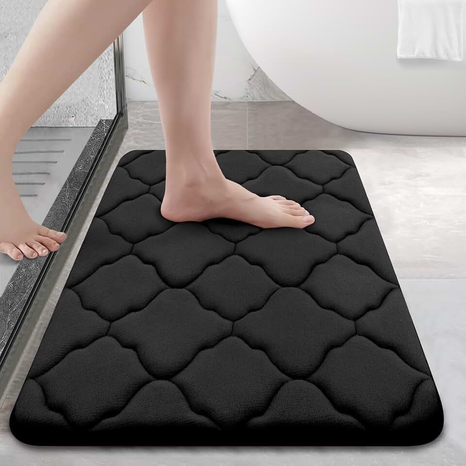 OLANLY Memory Foam Bath Mat Rug 24x16