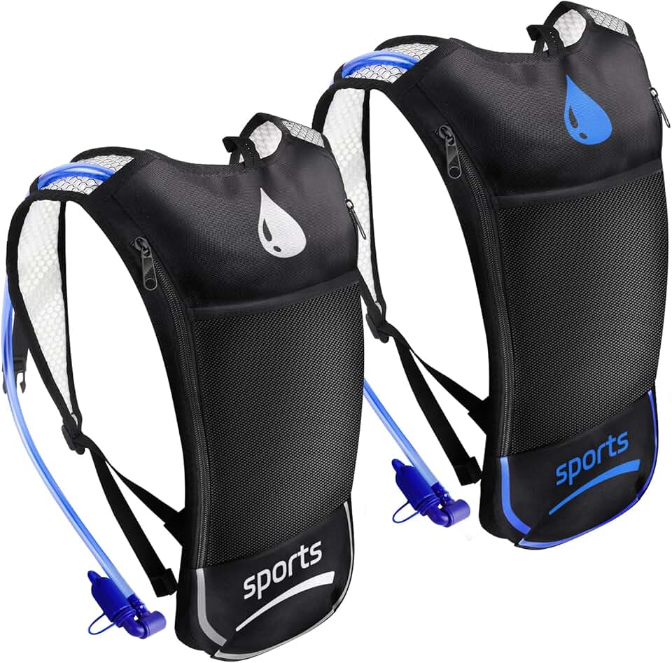 2 Pack Hydration Backpack Pack with 2L Hydration Bladder